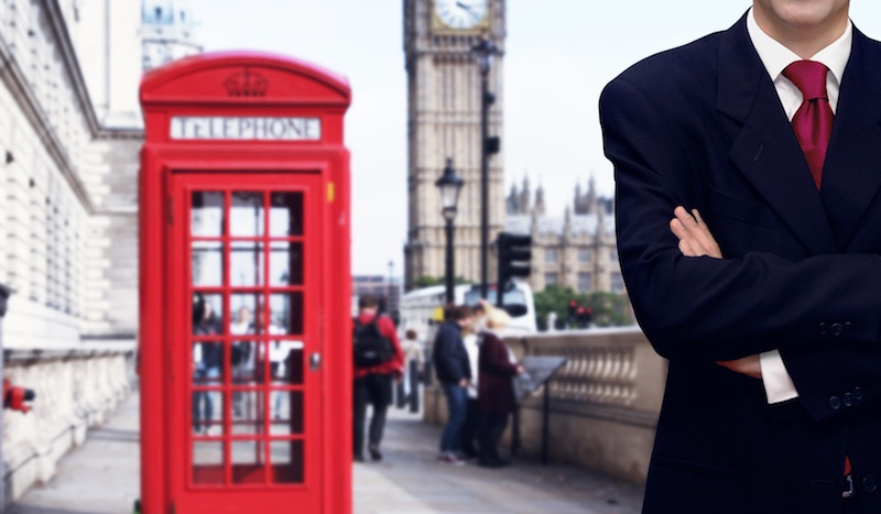 Businessman on the London street