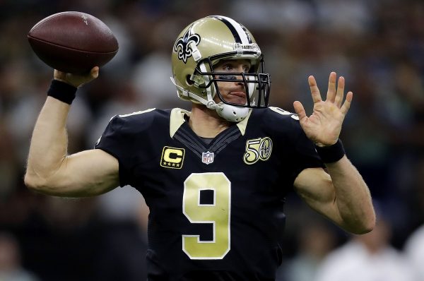 Drew Brees #9 of the New Orleans Saints throws the ball during the second half of a game against the Seattle Seahawks at the Mercedes-Benz Superdome on October 30, 2016 in New Orleans, Louisiana.