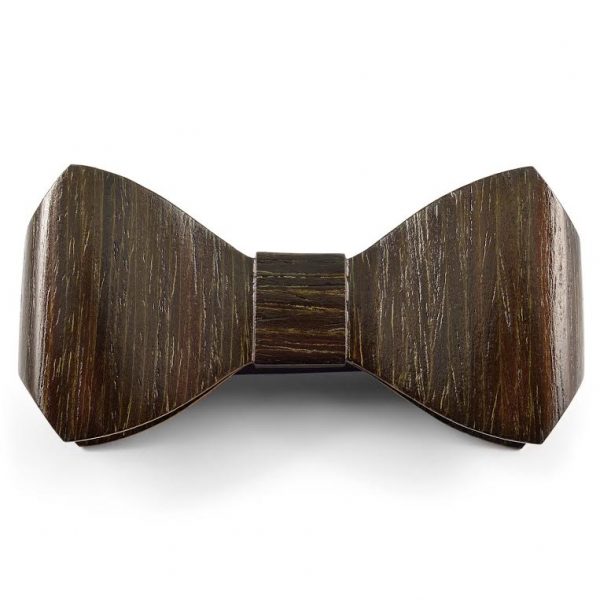 Brown Wood Bow Tie